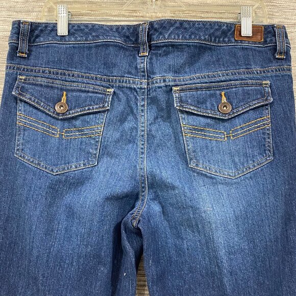 Tommy Hilfiger Womens Freedom Mid-Rise Bootcut Jeans Size 14A Dark Wash Denim - Picture 6 of 7